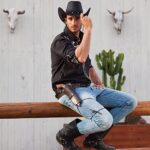 Black Wichita Cowboy Hat – Unisex Western Sheriff Fancy Dress Hat - Image 2