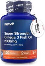 Omega 3 Fish Oil 2000mg, EPA 660mg & DHA 440mg, 120 Softgel Capsules