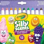 CRAYOLA Silly Scents Broadline Washable Markers –  12 Count, Scented Markers for Kids
