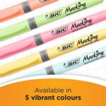 BIC Grip Pastel Highlighters Pack of 4 – Assorted Chisel Tip Marker Pens - Image 4