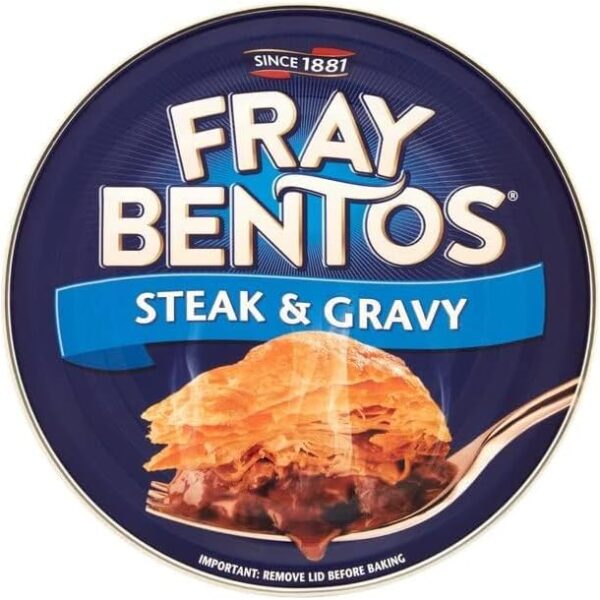 Fray Bentos Steak & Gravy Pie – 425g, Rich Beef Steak in Gravy, Classic British Pie