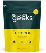 Turmeric Tablets 2000mg with Curcumin, Black Pepper & Ginger, 120 Vegan Tablets