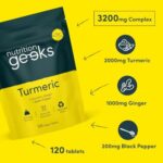 Turmeric Tablets 2000mg with Curcumin, Black Pepper & Ginger, 120 Vegan Tablets - Image 7