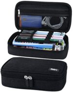 Chelory Large Capacity Pencil Case – Double Layer School Pencil Pouch with Organised Storage, Black