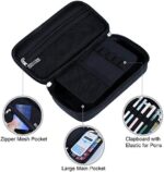 Chelory Large Capacity Pencil Case – Double Layer School Pencil Pouch with Organised Storage, Black - Image 2