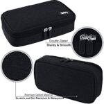 Chelory Large Capacity Pencil Case – Double Layer School Pencil Pouch with Organised Storage, Black - Image 5