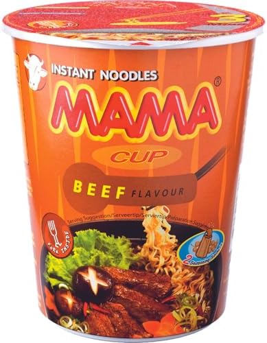 B08KYZG5TQ-0-1786629544067 MAMA Instant Cup Noodles – Beef Flavour, 70g, Quick & Convenient Instant Noodle Cup - Image 1