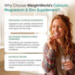 Calcium Magnesium Zinc & Vitamin D Tablets, Vegan Mineral Supplement with Vitamin K2, 400 Tablets - Image 2