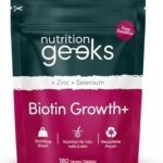 Biotin Hair & Nails Supplement, 10,000mcg Biotin with Zinc & Selenium, 180 Vegan Tablets