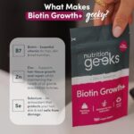 Biotin Hair & Nails Supplement, 10,000mcg Biotin with Zinc & Selenium, 180 Vegan Tablets - Image 7