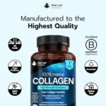 Marine Collagen Type 1 Peptides, 100% Hydrolysed Collagen with Hyaluronic Acid & Vitamin C, 60 Capsules - Image 5