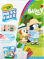 CRAYOLA Bluey Color Wonder Colouring Set – 18 Pages & 5 Markers, Mess-Free Activity Set for Kids