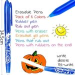 Erasable Gel Pens Pack of 8 – Blue Ink Eraser Pens for School & Office - Image 4