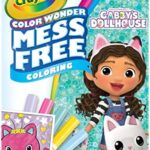 CRAYOLA Color Wonder Gabby's Dollhouse Colouring Set – 18 Pages & 5 Markers, Mess-Free Colouring for Kids
