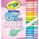 CRAYOLA Pastel SuperTips Washable Markers – 20 Count Assorted Colours