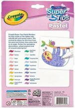 CRAYOLA Pastel SuperTips Washable Markers – 20 Count Assorted Colours - Image 3