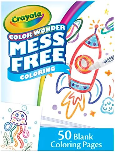 B0BYT6PJHT-3-1786446210654 CRAYOLA Color Wonder Mess Free Colouring Pages – 50 Count, Blank Refill Pages for Kids - Image 1