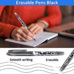 Artbiu Erasable Gel Pens Black – Fine Point Gel Ink Pens with Built-in Erasers, Pack of 8 - Image 3