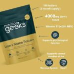 Lion’s Mane Supplement 4000mg, 15:1 Mushroom Extract with Vitamin B1 & Black Pepper, 180 Vegan Tablets - Image 6
