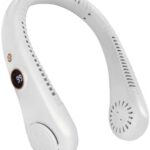 Rechargeable Neck Fan, Hands-Free Bladeless Personal Fan with 360° Airflow, 5-Speed Adjustable