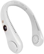 Rechargeable Neck Fan, Hands-Free Bladeless Personal Fan with 360° Airflow, 5-Speed Adjustable