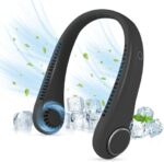 Rechargeable Neck Fan, Bladeless Wearable Personal Fan with 360° Cooling Airflow, Quiet Hands-Free Fan