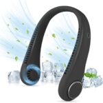 Rechargeable Neck Fan, Bladeless Wearable Personal Fan with 360° Cooling Airflow, Quiet Hands-Free Fan