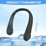 Rechargeable Neck Fan, Bladeless Wearable Personal Fan with 360° Cooling Airflow, Quiet Hands-Free Fan - Image 5