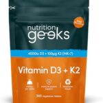 Vitamin D3 4000 IU & K2 MK7 100mcg, 365 Vegetarian Tablets, High Strength 1-Year Supply