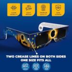 Kesseph Solar Eclipse Glasses 2026 – 10 Pack with Smartphone Filter, CE & ISO Certified, Flag Design - Image 2