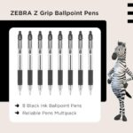 Zebra Z-Grip Retractable Ballpoint Pens Pack of 10 – Black Medium Pens - Image 6