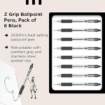 Zebra Z-Grip Retractable Ballpoint Pens Pack of 10 – Black Medium Pens - Image 5
