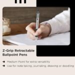 Zebra Z-Grip Retractable Ballpoint Pens Pack of 10 – Black Medium Pens - Image 2