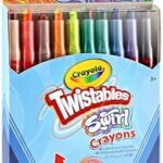 CRAYOLA Swirl Mini Twistable Crayons – Assorted Colours, Pack of 10, Multicolour Swirl Crayons