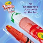 CRAYOLA Swirl Mini Twistable Crayons – Assorted Colours, Pack of 10, Multicolour Swirl Crayons - Image 4