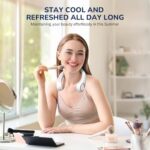 Portable Neck Fan, Hands-Free Bladeless Mini Fan with 360° Cooling, 3-Speed Adjustable Wearable Personal Fan - Image 3