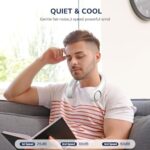Portable Neck Fan, Hands-Free Bladeless Mini Fan with 360° Cooling, 3-Speed Adjustable Wearable Personal Fan - Image 5