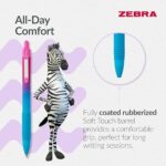 Zebra Z-Grip Touch Ballpoint Pens Pack of 5 – Black Retractable Medium Pens - Image 5