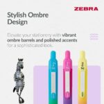 Zebra Z-Grip Touch Ballpoint Pens Pack of 5 – Black Retractable Medium Pens - Image 2