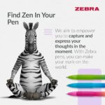 Zebra Z-Grip Touch Ballpoint Pens Pack of 5 – Black Retractable Medium Pens - Image 3
