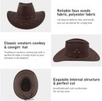 Brown Cowboy Hat for Men & Women – Unisex Western Fancy Dress Hat - Image 4