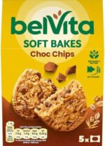 belVita Soft Bakes Chocolate Chip Snack Bars – 250g, 5 x 50g, High Fibre, Vegetarian