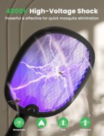 Foldable Electric Fly Swatter – Rechargeable Mosquito & Bug Zapper - Image 2