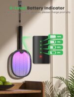 Foldable Electric Fly Swatter – Rechargeable Mosquito & Bug Zapper - Image 7
