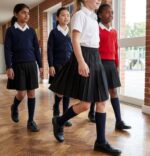 Girls Back to School Uniform Skirt – Box Pleated, Elasticated Waist, Black, Ages 4–18 - Image 3