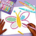 CRAYOLA Shimmer Markers – 8 Count, Assorted Shimmering Colours - Image 3