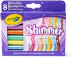 CRAYOLA Shimmer Markers – 8 Count, Assorted Shimmering Colours - Image 2
