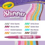 CRAYOLA Shimmer Markers – 8 Count, Assorted Shimmering Colours - Image 5