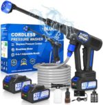 Blucky Cordless Pressure Washer – 6-in-1 Nozzle, 2 Batteries & 5m Hose