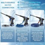 Blucky Cordless Pressure Washer – 6-in-1 Nozzle, 2 Batteries & 5m Hose - Image 4